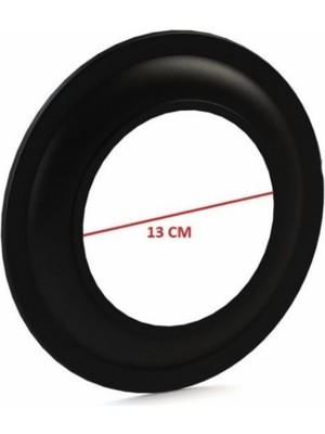 Soba Borusu Bilezik-Ayna / Çap: 13 cm / Mat Siyah Emaye