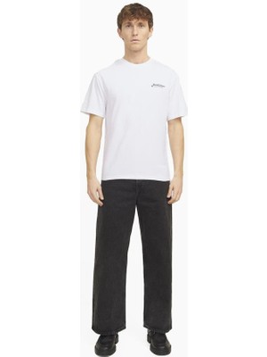 Jack & Jones Jjbeau Tee Ss Frontprınt Beyaz Erkek Kısa Kol T-Shirt