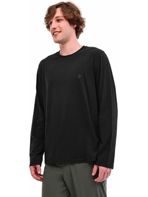 Jack & Jones Lumberjack LOEN 14LJK-130-33 5PR  Erkek Siyah Uzun Kol T-Shirt 102025429