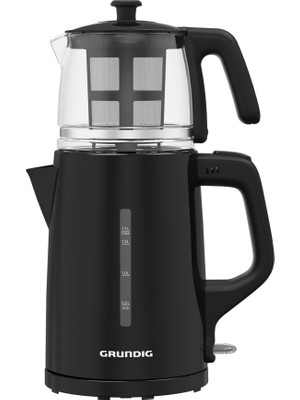Grundig Tm 1520 S Siyah Çay Makinesi 0.8 lt Cam Demlik Kapasitesi ve Plastik Gövde ile