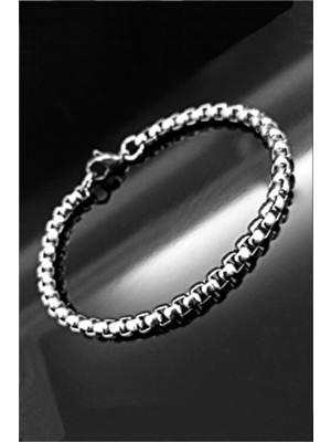 Osmanlı Gümüş Erkek Bileklik 5.5mm Çelik İnce Model Şık ve Dayanıklı 20 cm