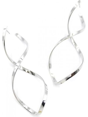 Dalgalı Küpe - Gümüş