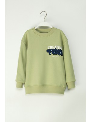 Erkek Çocuk Creative Tokyo Baskılı Sweatshirt Pamuklu Rahat Kalıp