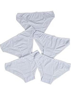 Kadın Külot 5 Li Paket Likralı Beyaz