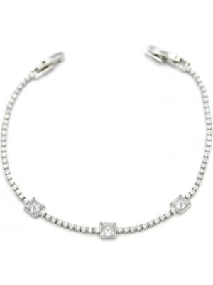 Taşlı Bileklik - Gümüş