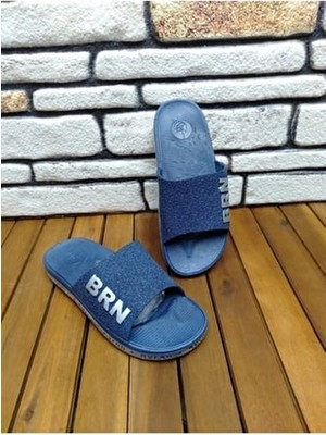 Brn Lacivert Anatomik Kaydırmaz Taban Banyo Tuvalet Terlik