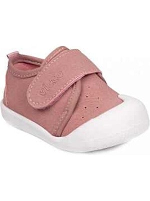Vicco Unisex Bebek Pembe İlk Adım Ayakkabı Tekstil Malzeme ile Poliüretan Taban Tipi Düz Topuk