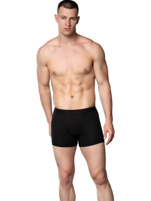 Erkek Boxer Gümüş 3'lü Paket %95 Pamuk %5 Elastan