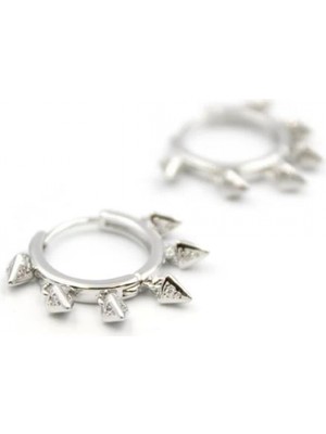 Sallantılı Halka Küpe - Gümüş