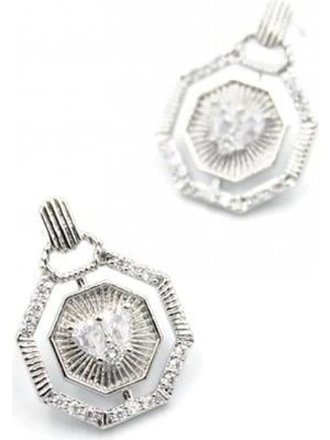 Taşlı Küpe - Gümüş