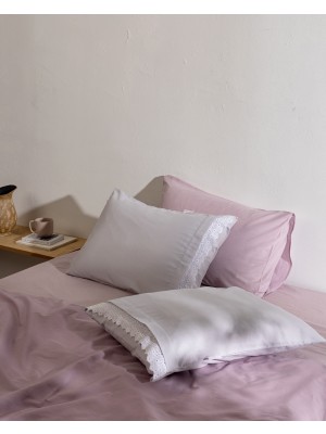 Madame Coco Fleuve %100 Pamuk 2'li Yastık Kılıfı - Gri