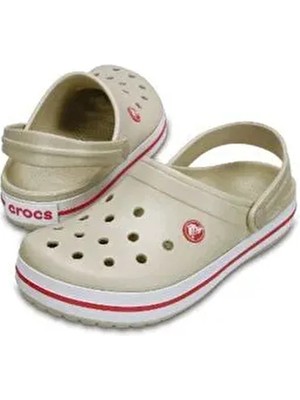 Crocs Bej Renkli Günlük Terlik 11016_1AS Esnek Malzeme ile Konforlu Kullanım