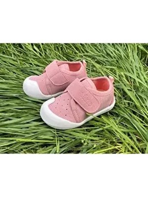 Vicco Anka Unisex İlk Adım Pudra Süet Ayakkabı Kadınlar İçin Düz Tabanlı Rahat Kullanım
