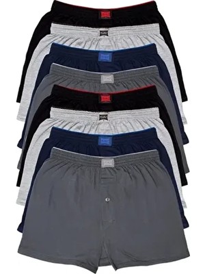 8'li Fırsat Ürünü! Erkek Penye Havlu Bel Boxer Karışık Renk.