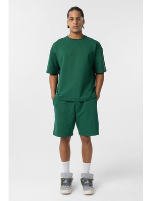 Basic Oversize Şort Takım Nefti