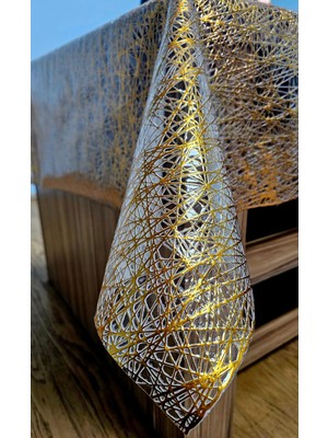 Hasır Pvc Deliksiz Şeffaf Kaplama Masa Örtüsü Su Geçirmez Kolay Silinebilir Lüks Muşamba