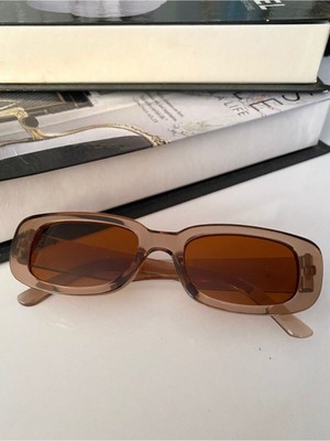 Chunky Frame Vintage Kahverengi Güneş Gözlüğü