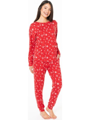 Kadın Ince Polar Ev Giyim Pijama Takım