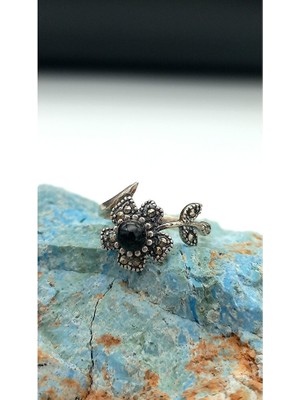 Gümüş Oltu Taşlı Yüzük SY0008