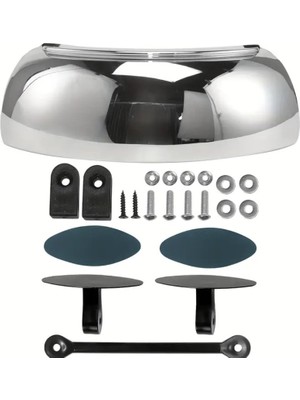 Online Home Market Deyhome Motosiklet İçin Geniş Açı Dikiz Aynası, Binici Tarama Aynası 180 Derece Görünüm Motosiklet Ön Cam Montaj Dikiz Aynası