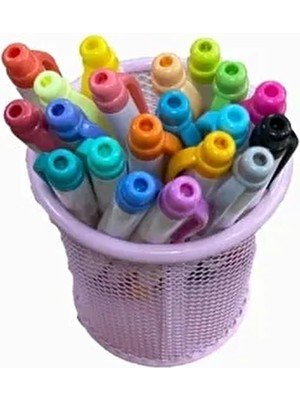 Twinliner Soft Fosforlu Kalem Çift Taraflı (20 Renk) (Metal Silindir Kalemlik Hediyeli)