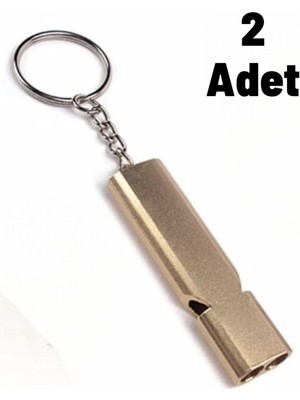 Deyhome 2 Adet S.o.s Acil Imdat, Deprem  Düdüğü Alüminyum Islık Anahtarlık Kamp Yürüyüş Aksesuar Araçları 120 desibel