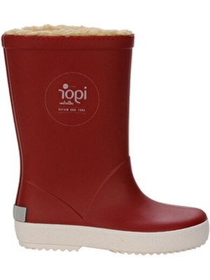 Igor Rojo Çocuk Yağmur Çizmesi Bordo Tekstil Astar Düz Topuklu 26 Numaralı Su Geçirmez Konforlu  W10207-IGR005