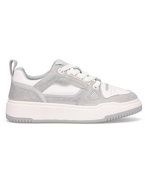 Guja 25K359-4 Kadın Hakiki Deri Klasik Sneaker Gümüş