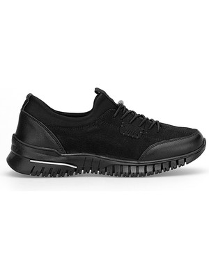 Voyager 9393 Kadın Hakiki Deri Casual Ayakkabı Siyah