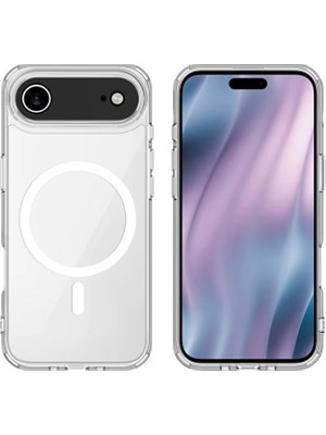 Apple iPhone 17 Air Uyumlu Şeffaf MagSafe Özellikli Koruyucu Kılıf - Darbelere Dayanıklı ve Hafif