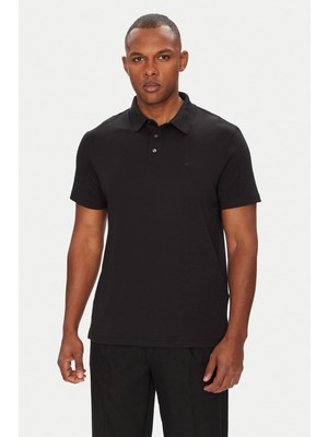 Erkek Supima Pamuklu Polo T-Shirt - Siyah