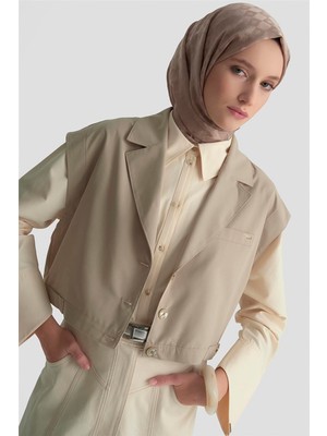 Armine Beli Ayarlanabilir Yelek 25K4804 Vizon