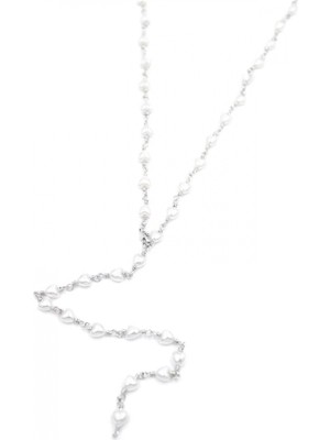 Kalp Incili Y Kolye - Gümüş