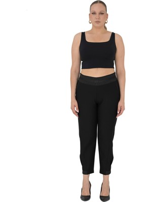 Kadın Büyük Beden Toparlayıcı Yüksek Bel Boru Paça Pantolon