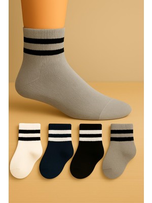 4 Çift Burun Dikişsiz Çemberli Tenis Çocuk Soket