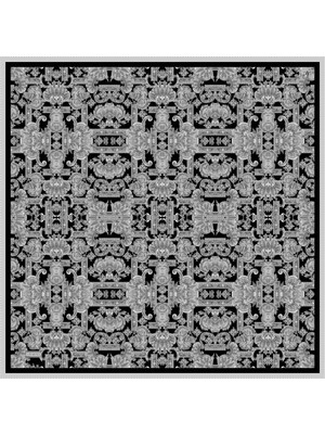 Armine Etnik Desen Saf Ipek Twill Eşarp 9416D 86