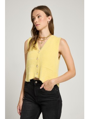 Triko Yelek Sarı