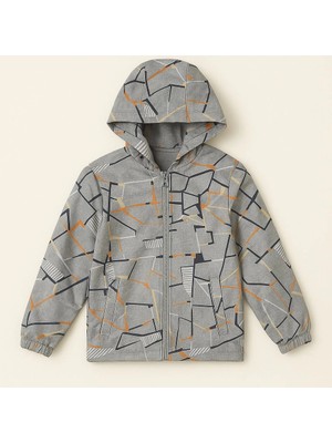 Geometrik Desen Erkek Çocuk Yağmurluk 2903