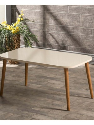 Zigon Sehpa ve Orta Sehpa Kr Torna Krem Set 3008