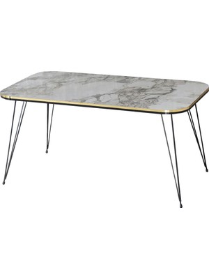 Orta Sehpa Kr Siyah Tel Ayak Çift Altın Efes