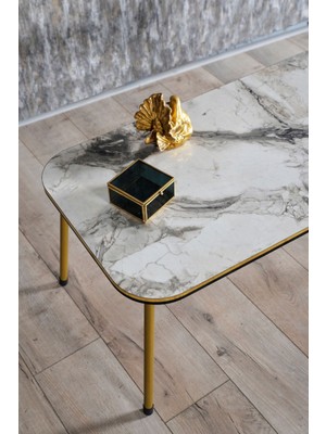 Orta Sehpa Efes Kr Metal Ayak Çift Gold