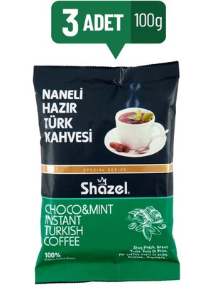 Shazel Naneli Hazır Türk Kahvesi 100 gr x 3 Adet