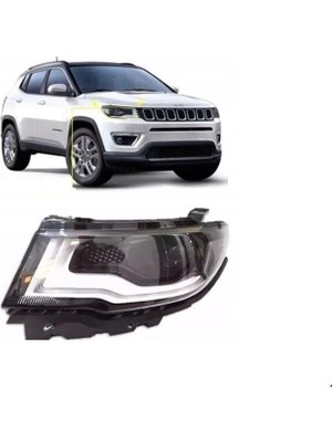 Jeep Compass Ön Far Sol (Halojen Mercekli) 2017 Sonrası Uyumlu