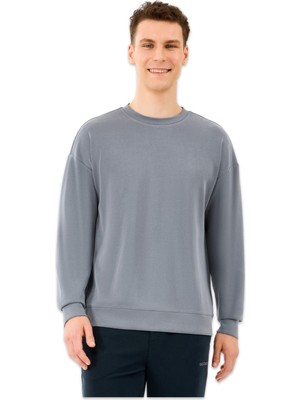 Skechers M Loose Crewneck Sweatshirt Erkek Gri Sweatshirt S2510041-1767