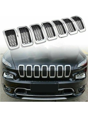 Jeep Cherokee Ön Panjur Bakla Takımı (7 Parça) 2015 Sonrası Uyumlu