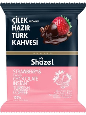 Shazel Çilekli Hazır Türk Kahvesi 100 gr x 10 Adet