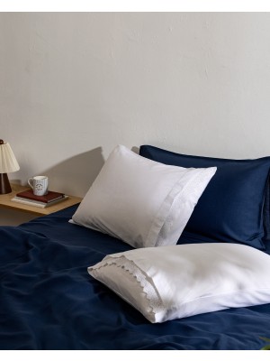 Madame Coco Fleuve %100 Pamuk 2'li Yastık Kılıfı - Beyaz