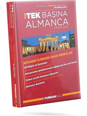 Tek Başına Almanca Almanca, A1 - C2 Tüm seviyeler, 3000 kelime öğrenme kitabı, Okunuşlu, Başlangıç seviyesi