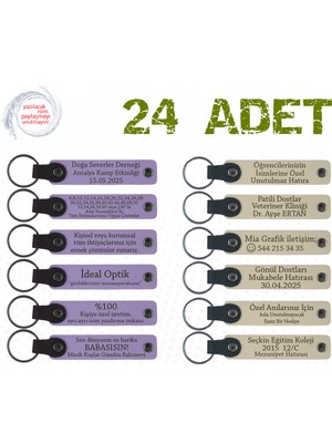 M Menekşe & S Kahve, 24’lü Set, Kişiselleştirilebilir Hediyelik, Bebek Mevlüdüne Değer Katan Hediye