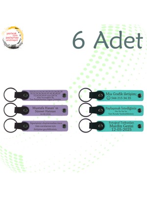M Menekşe & Turkuaz, 6’lı Set, Isim Yazılı Anahtarlık, Kurumsal Seminer Katılımcılarına Hediye